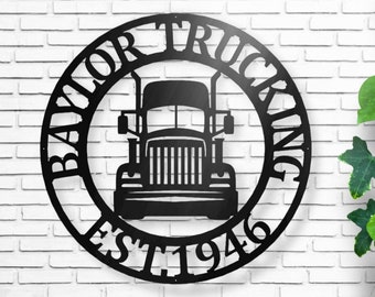 Big Rig, Trucker, 18 Wheeler, Diesel, metal sign, art, wall decor, trucking company, Customized Metal Trucker Sign, Truck Driver, Trucker