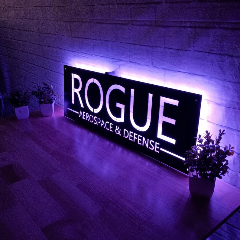 Rogue Lettering Metal Signs Personalized, Custom Metal Sign, Metal Name Sign, Metal ...