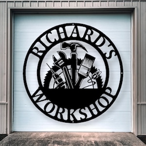 Metal Garage Sign, Custom Garage Sign, Personalized Gift for Dad, Custom Garage Sign, Metal Sign for Garage, Fathers Day Gift, Metal Sign