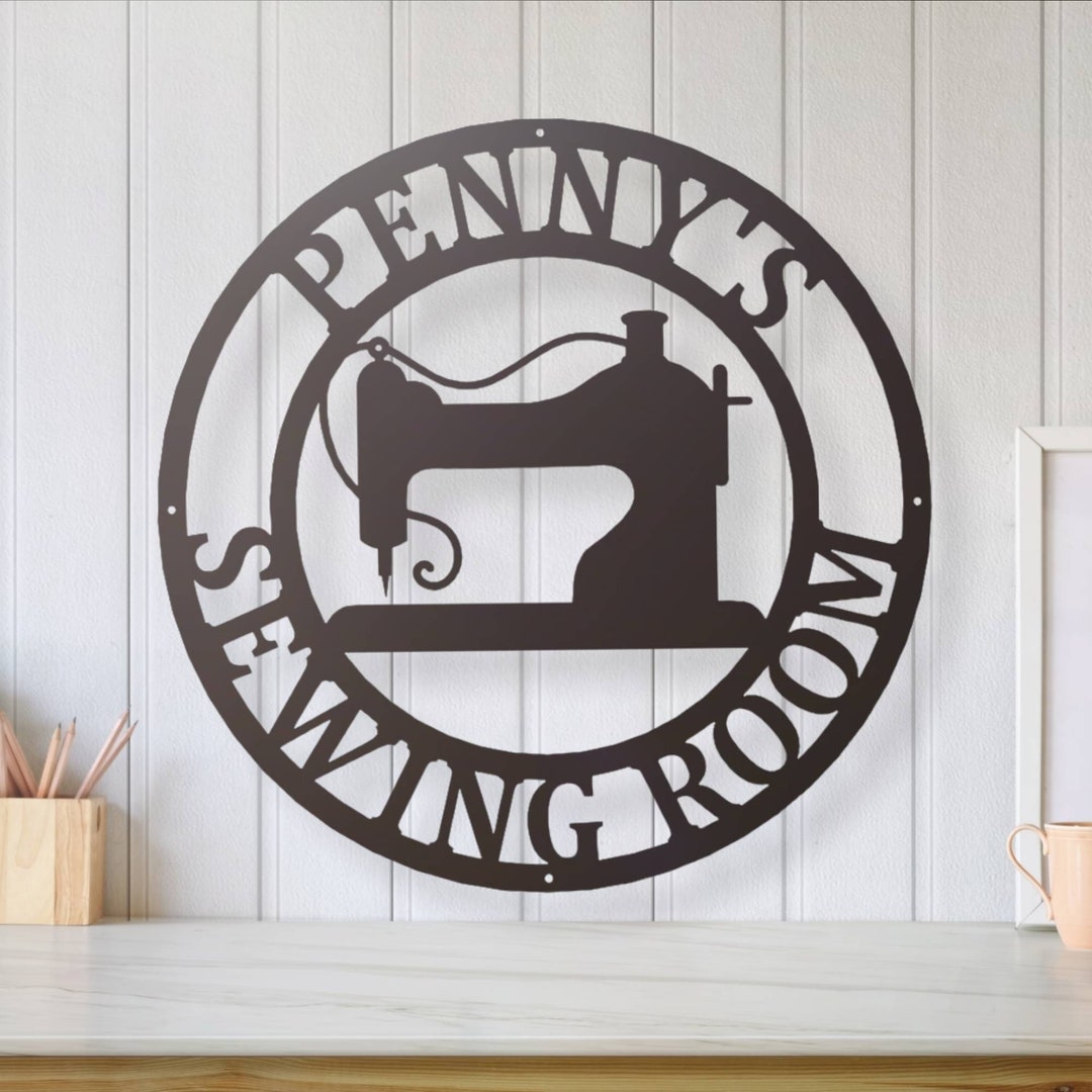 Custom Sewing Metal Sign, Sewing Room Sign, Sewing Metal Wall Art,  Personalized Sewer Name Sign, Sewing Room Decor, Gift For Grandma -  Lynseriess
