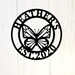 Custom Butterfly Address Sign, Custom Metal Name Sign, Butterfly Sign ...