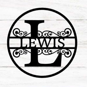 Personalized Family Name Metal Sign, Housewarming Gift, Metal Monogram Sign, Door Hanger, Last Name Sign, Metal Wall Art, Wedding Gift