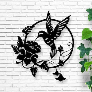 Kolibri Metall Schild, Benutzerdefinierte Kolibri Familienname Zeichen | KOSTENLOSER VERSAND | Personalisiertes Metallschild, Kolibri-Monogramm