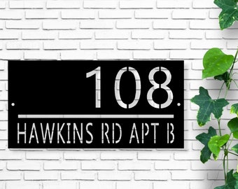 Metal house numbers, address plaque, housewarming gifts, address sign, Custom metal address sign, custom street address sign, rustic, wall