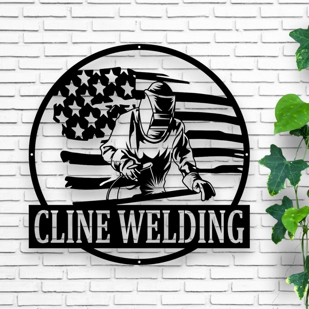 Metal Welding Sign | Personalized Welded Art | Custom Name Sign for ...