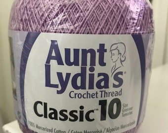 Aunt Lydia's Classic 10 cotton crochet thread 1 roll Wood Violet color ships FREE within USA