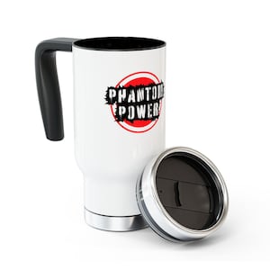 Stainless Steel Travel Mug - Phantom Power, Insulated Coffee Cup, Coffee Lover Gift, Car Mug, Travel Accessory, Unique Design
