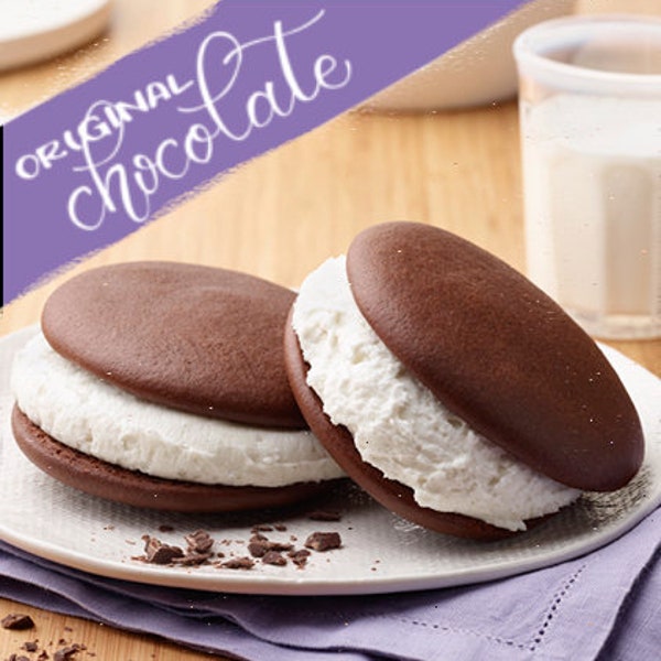 Oversized Gourmet Handmade Chocolate Whoopie Pies- Grandma Tico's classic recipe from the 1930s - 4 Pack  box