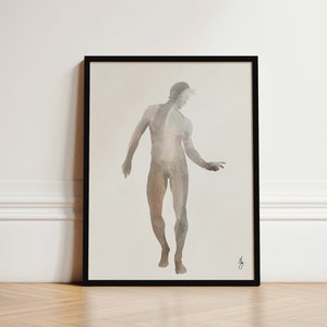Minimalista Gay Art Print Gay Male Pittura Incorniciato Gay Art Gay Male Dancer Stampa Art Deco Man Light 6