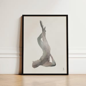 Minimalist Gay Art Print Gay Male Painting Framed Gay Art Gay Male Dancer Print Art Deco Man Light 2