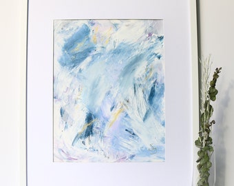Abstrakte Acryl-Kunst, moderne Kunst, Acryl-Kunst, 11 x 14 abstrakte Kunst, blau und lila abstrakt, Original abstrakte Kunstwerk, SarahJuneArtStudio