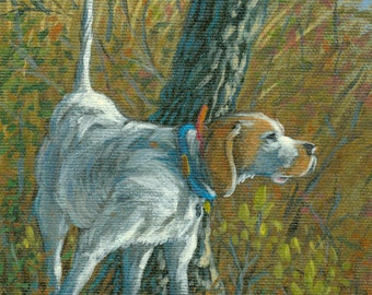 Bobwhite quail hunting art, Bird dog, art, Sporting dog painting, Hunting art, Pointing dog sketch, Wildlife art, Ronald Goodman, Art