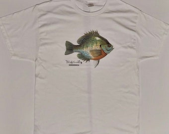 Fish Bluegill Bream Crappie Bass Trout Wildlife Art Tee Shirt Clothing Appreal Gift Fishing Graphic Artwork Tee Clothing Tee-Shirt Top Hat