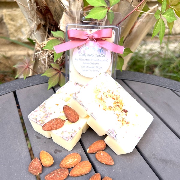 Almond Macaron Soy Wax Melts With Natural Botanicals. Explore Now!