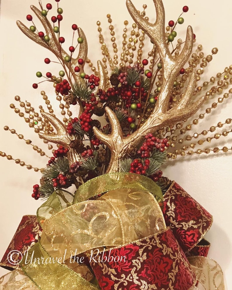 Deer Antler Tree Topper Etsy