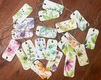 Original Hand Painted Gift Tags Assorted Gift Tags Handmade Unique Tags Holiday Floral Gift Art Tags by ArtWorkFromOlesea