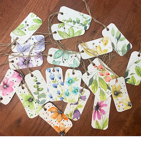 Original Hand Painted Gift Tags Assorted Gift Tags Handmade Gift Tags Holiday Floral Gift Art Tags by ArtWorkFromOlesea