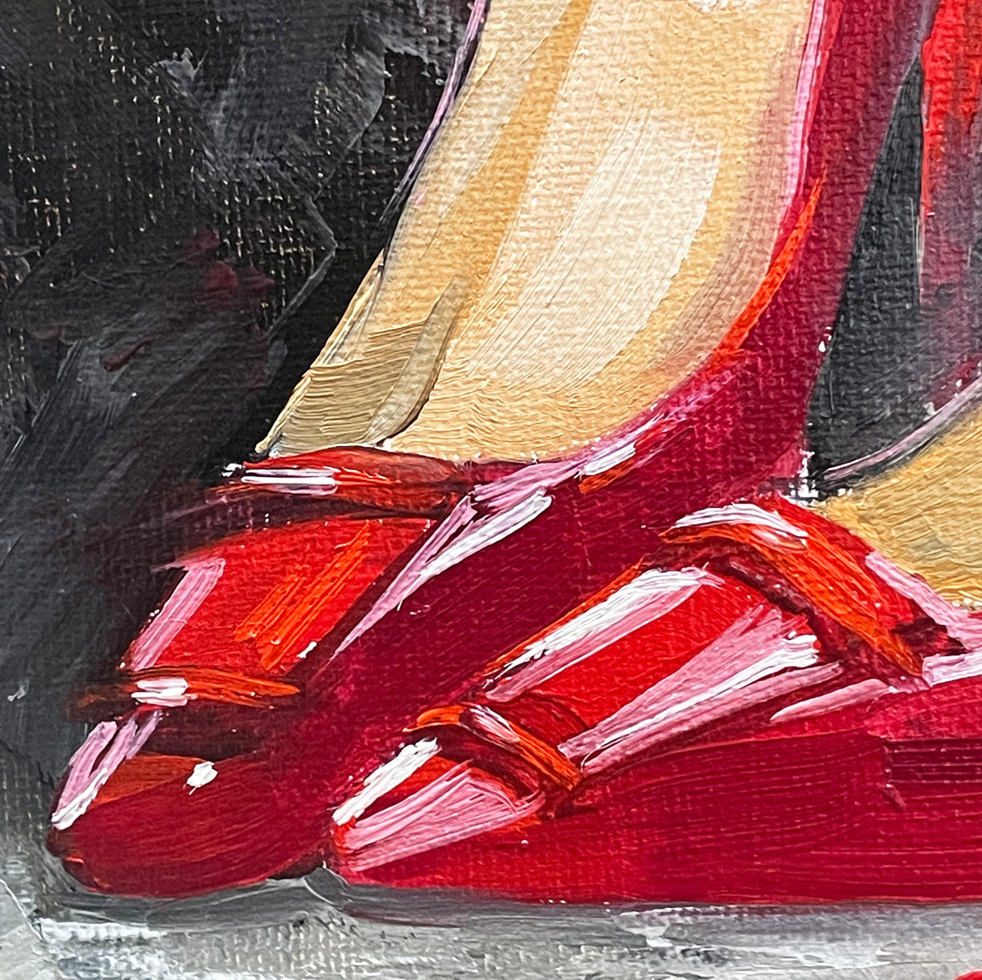 Red Shoes Oil Painting Original Artwork (8x8) - Etsy