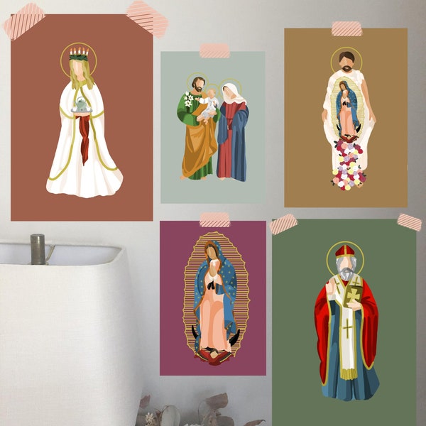 Set of 5 Catholic Christmas Prints - DIGITAL DOWNLOAD