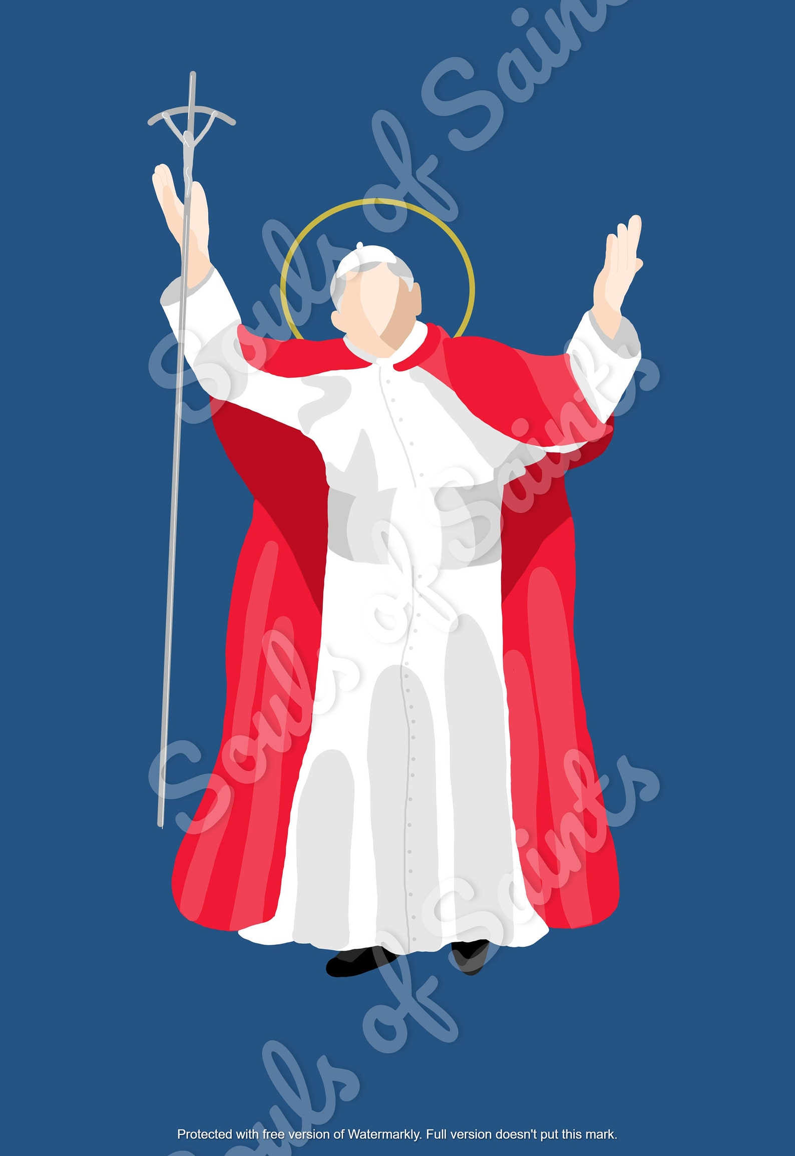 Pope John Paul II Minimalist Print DIGITAL DOWNLOAD - Etsy