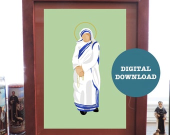 Mother Teresa Minimalist Print - DIGITAL DOWNLOAD