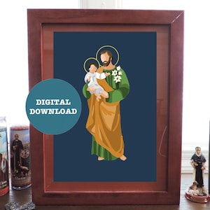 Impresión minimalista de San José, Versión 2 - DESCARGA DIGITAL