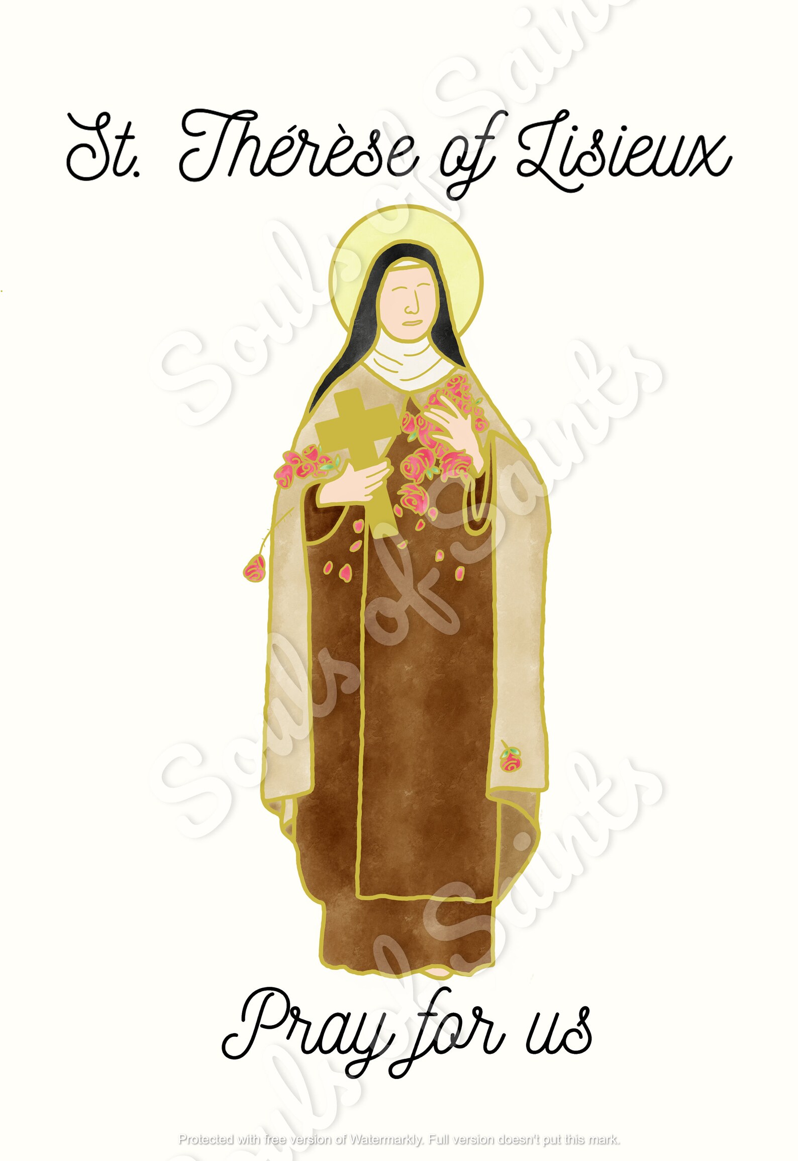 St. Therese of Lisieux, Pray for Us DIGITAL DOWNLOAD Etsy