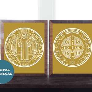 St. Benedict Medal Minimalist Prints (DIGITAL DOWNLOAD)