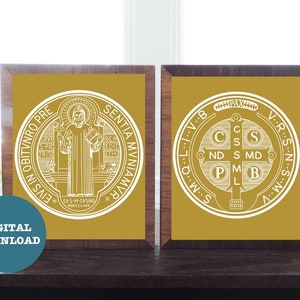 St. Benedikt Medaille Drucke (DIGITAL DOWNLOAD)