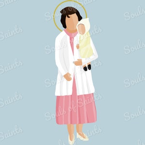 St. Gianna Beretta Molla Minimalist Print - DIGITAL DOWNLOAD - Etsy