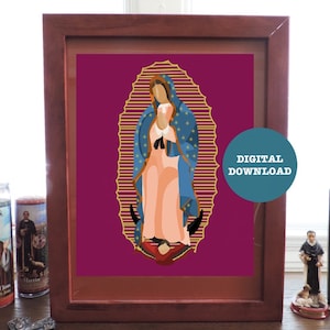 Our Lady of Guadalupe Minimalist Print - DIGITAL DOWNLOAD