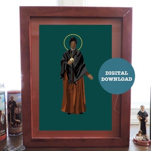 St. Josephine Bakhita Minimalistischer Druck - DIGITAL DOWNLOAD