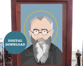 St. Maximilian Kolbe Portrait - DIGITAL DOWNLOAD