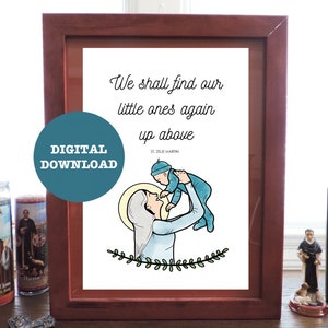 St. Zelie Martin "Little Ones" Print for Miscarriage & Infant Loss - Boy (DIGITAL DOWNLOAD)