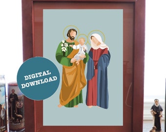 Holy Family Minimalist Print - DIGITAL DOWNLOAD