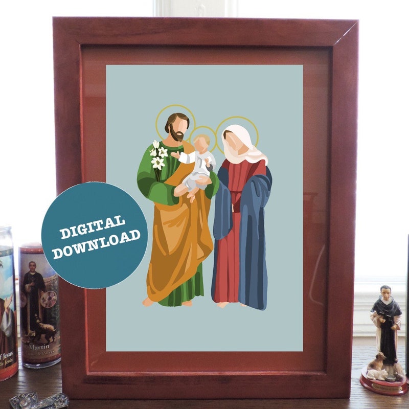 Holy Family Print - Etsy