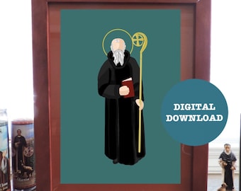 Minimalistische St. Benedictus-print