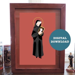 St. Faustina Minimalist Print - DIGITAL DOWNLOAD