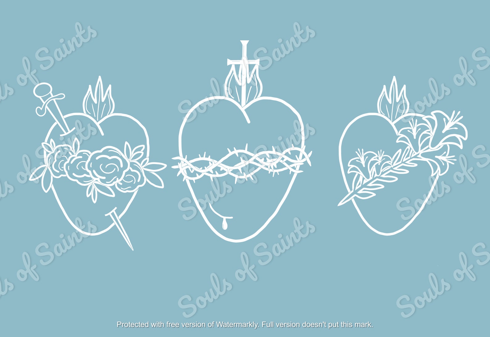 Holy Family Heart Minimalist Line Drawing - DIGITAL DOWNLOAD - Etsy