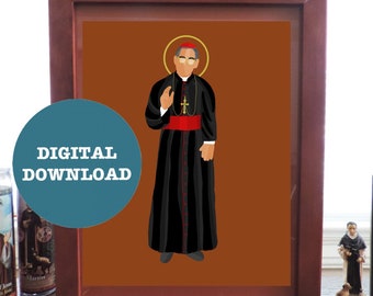 St. Oscar Romero Minimalist Print - DIGITAL DOWNLOAD