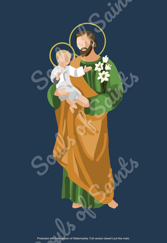 St. Joseph Minimalist Print DIGITAL DOWNLOAD - Etsy