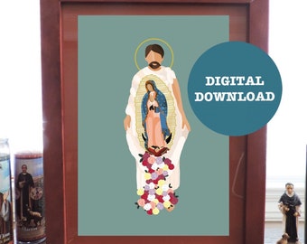 St. Juan Diego Minimalist Print - DIGITAL DOWNLOAD