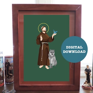 St. Francis Minimalist Print - DIGITAL DOWNLOAD