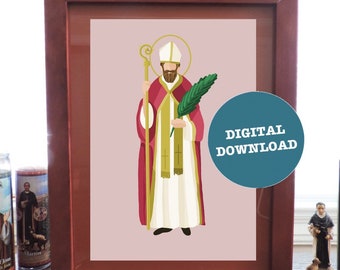 St. Valentine Minimalist Print - DIGITAL DOWNLOAD
