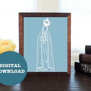 Our Lady of Fatima Minimalist Print (DIGITAL DOWNLOAD)