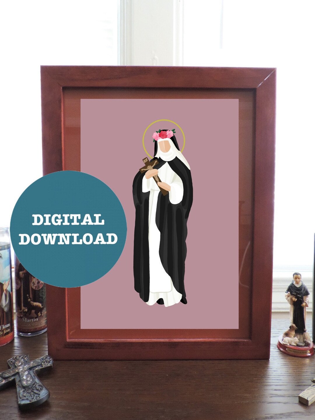 St. Rose of Lima Minimalist Print DIGITAL DOWNLOAD - Etsy