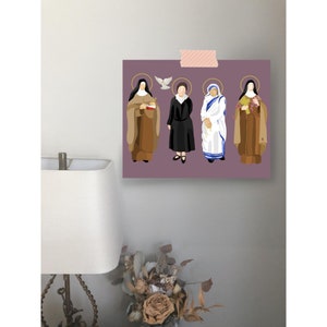 Impression minimaliste Sainte Thérèse, Sainte Thérèse Bénédicte, Mère Thérèse, Sainte Thérèse de Lisieux - TÉLÉCHARGEMENT NUMÉRIQUE