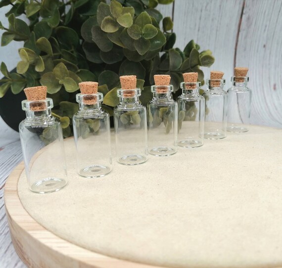 Mini glass containers glass apothecary jar with cork Etsy