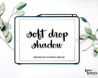 Soft Drop Shadow Procreate Lettering Brush | Procreate Lettering Brushes | Procreate Brush | Calligraphie Pinceau | Calligraphie Pinceau Procreate