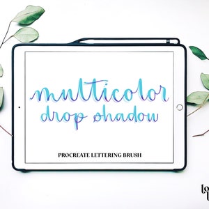 Soft Nib Multicolor Tropfenschatten | Procreate Lettering Brushes | Procreate Pinsel | Kalligrafie Pinsel | Kalligrafie Brush Procreate